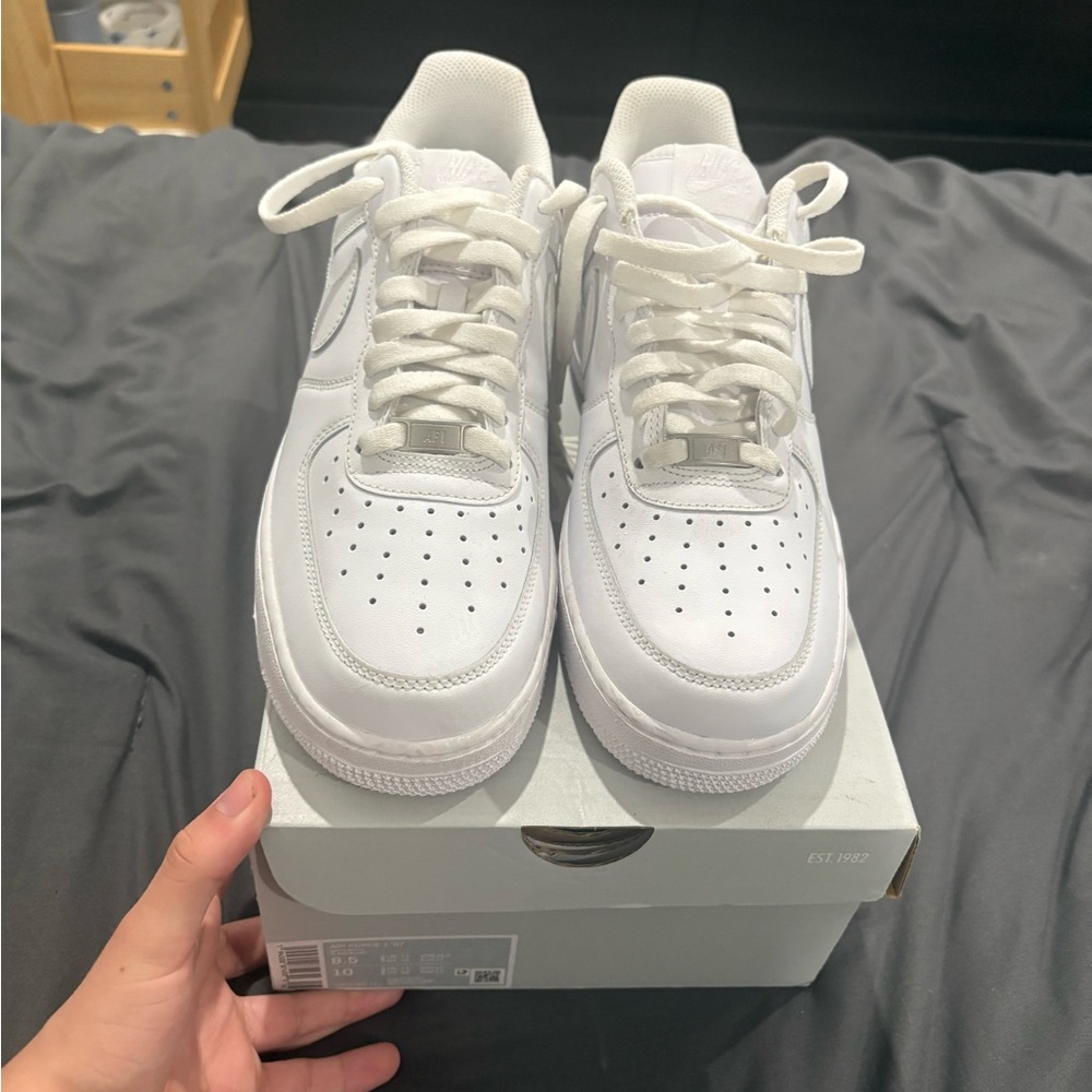 White Nike Air Force 1s